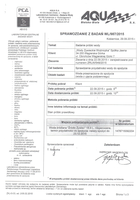 Sprawozdanie z bada WL/987/2015