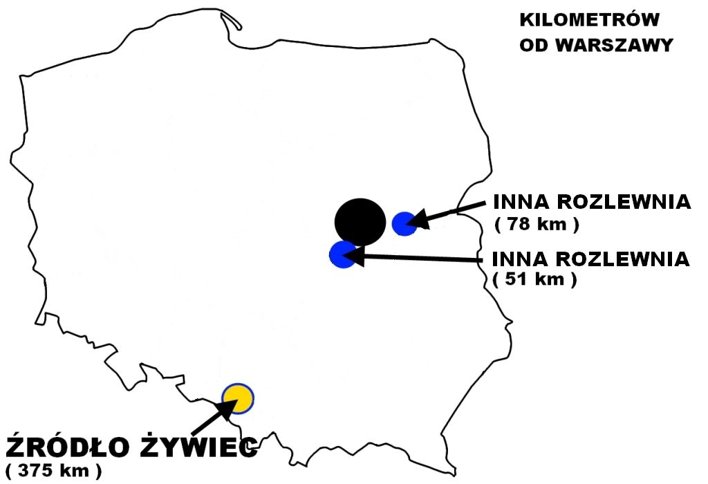 Mapa pokazuje lokalizacj gównych rozlewni wód w systemie 5-cioglaonowym