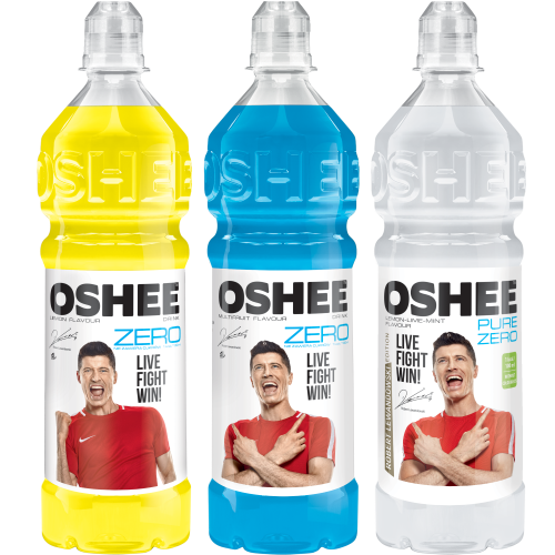 OSHEE ZERO smak cytrynowy, wieloowocowy i cytrynowo-limonkowo-miętowy BEZ CUKRU OSHEE ZERO smak cytrynowy, wieloowocowy i cytrynowo-limonkowo-miętowy BEZ CUKRU
