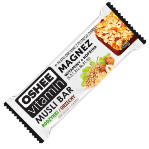 OSHEE Musli Bar rodzynki i orzechy 40g