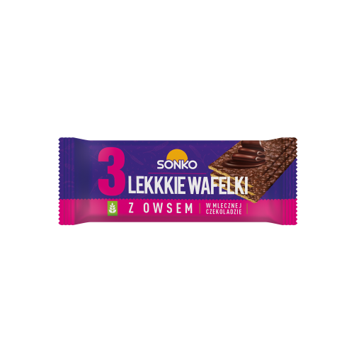  Lekkkie wafelki SONKO z owsem w mlecznej czekoladzie 36g